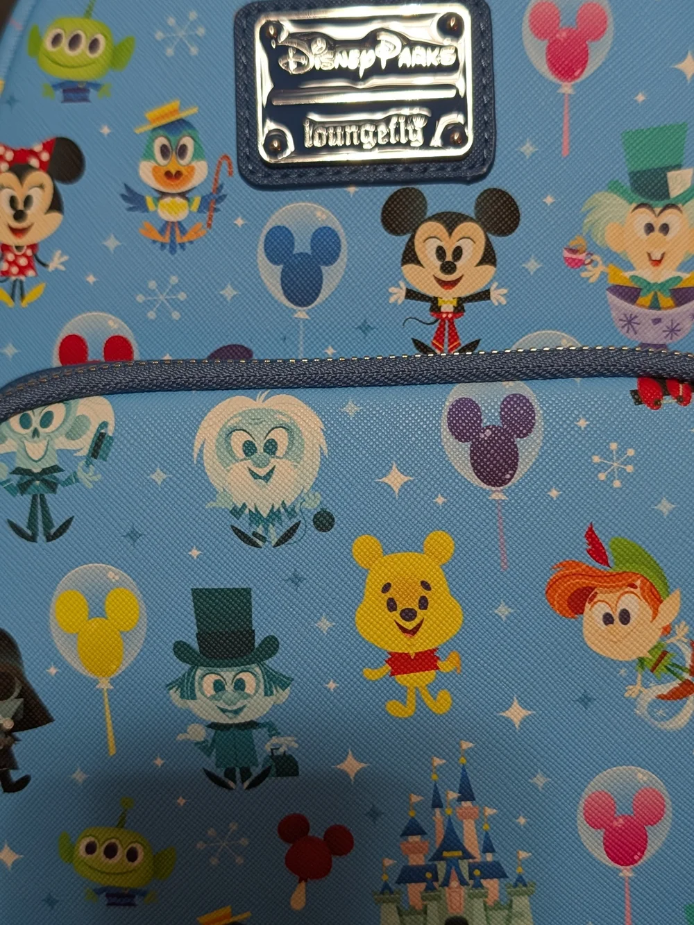 Disney Parks Loungefly Kids' Blue Character Print Backpack